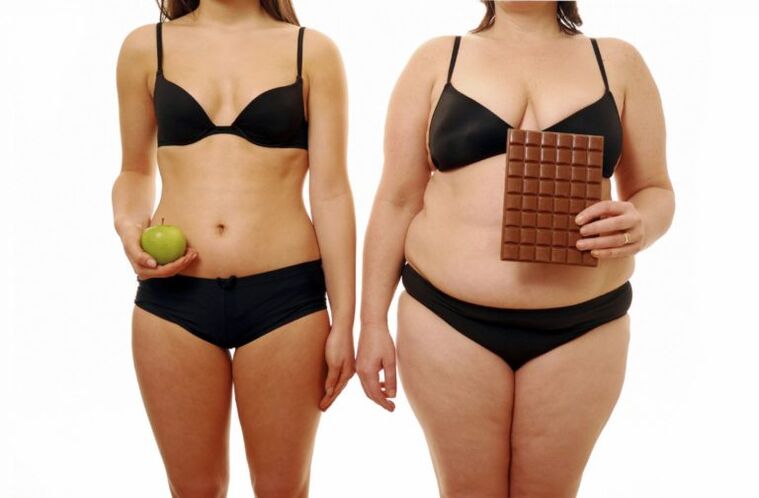 дебела и мршава жена након губитка тежине за месец дана